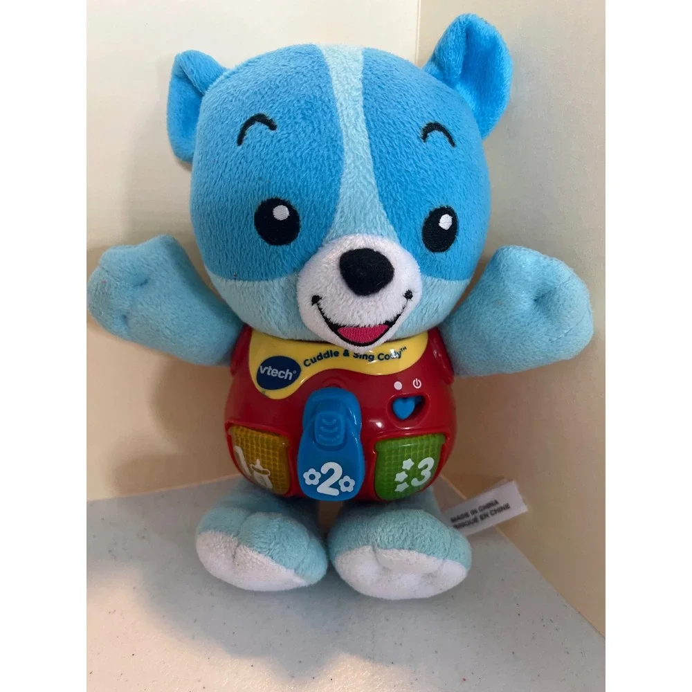 VTech Cuddle and Sing Cody Blue Musical Plush Bear Toy 80-165700 Infant Toddler
